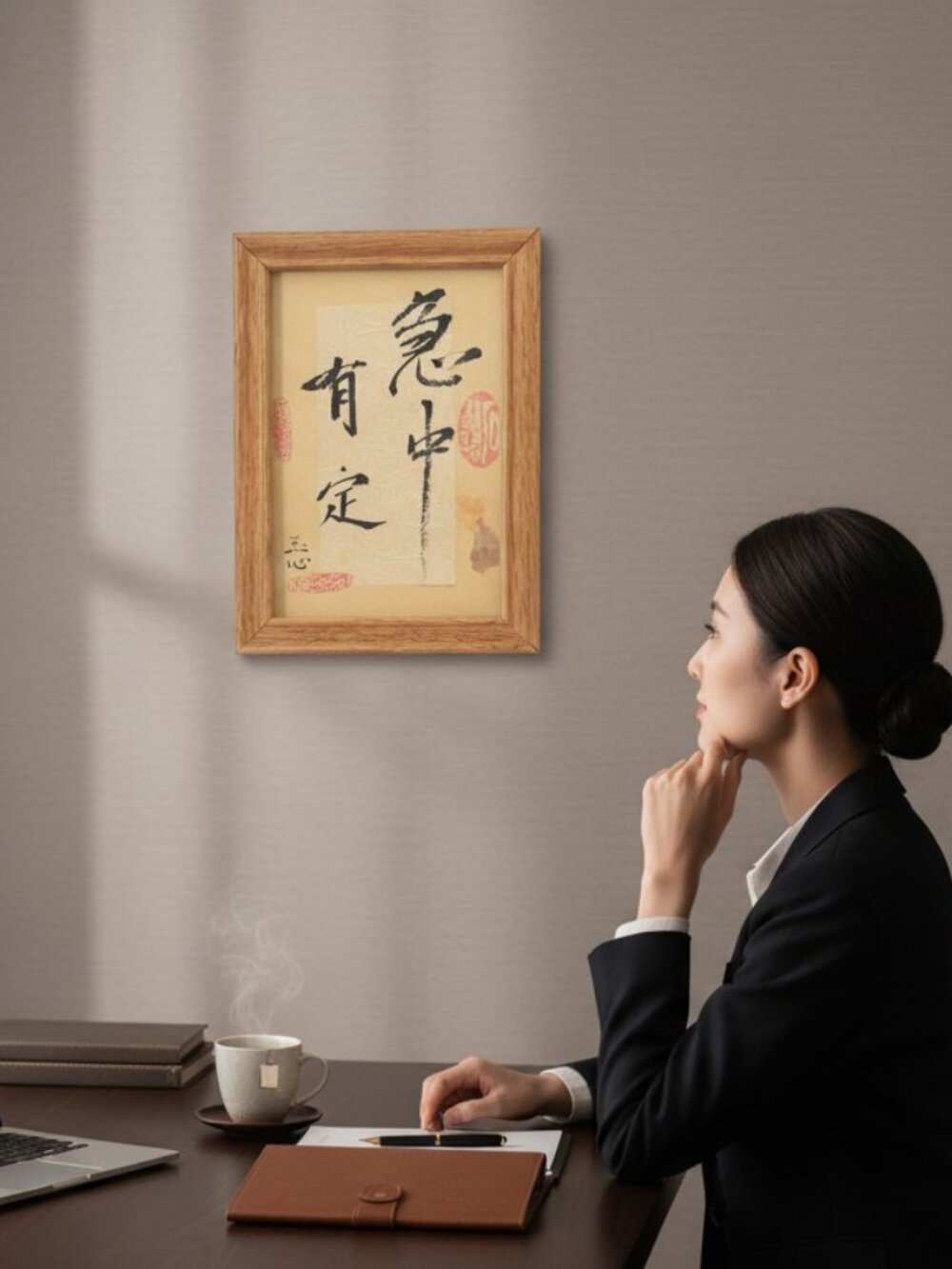 Chinese Calligraphy Artwork Framed